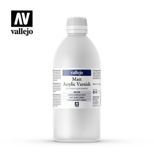 Vallejo AV28518 Permanent Matt Varnish 500ml - Hobby City NZ (8938262135021)