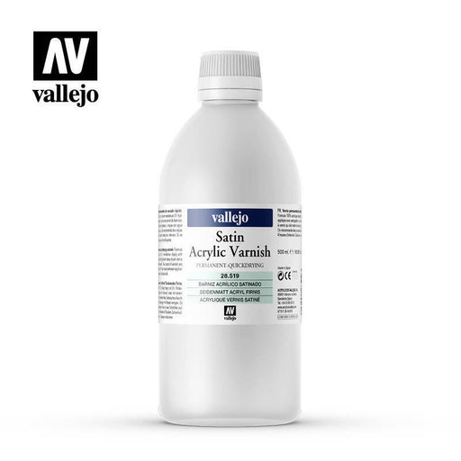 Vallejo AV28519 Permanent Satin Varnish 500ml - Hobby City NZ (8938262298861)