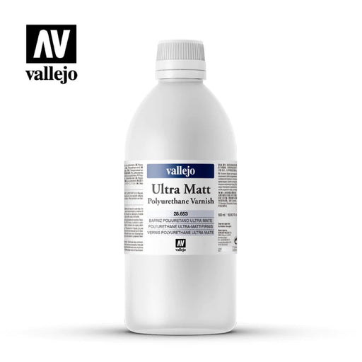 Vallejo AV28653 Permanent Ultra Matt Polyurethane Varnish Polyurethane Varnish 500ml - Hobby City NZ (8938262626541)