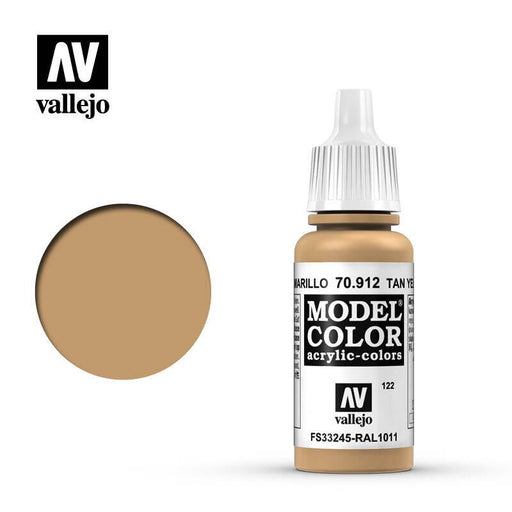 Vallejo AV70912 Model Colour Tan Yellow 18ml (9183329681645)
