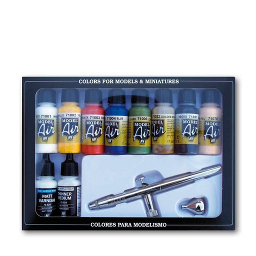 Vallejo AV71167 Model Air Basic Colors 10 Colour Set - Hobby City NZ (8938317054189)