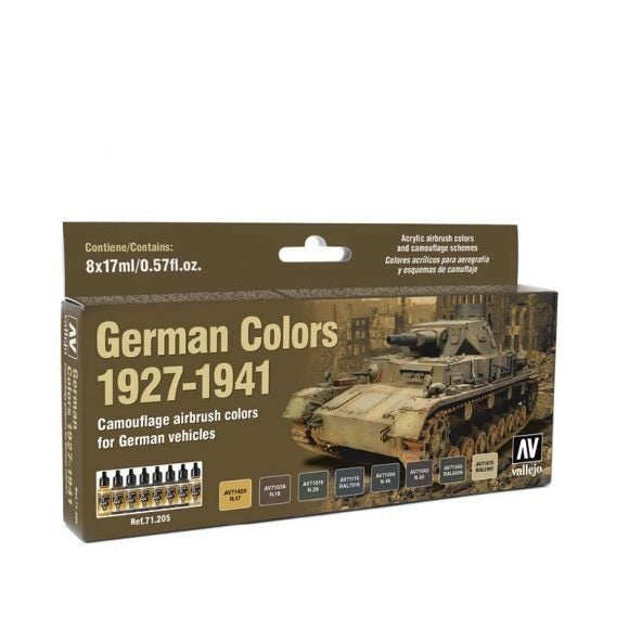 Vallejo AV71205 Model Air German Wwii Colors 1927-1941  8 Colour Set - Hobby City NZ (8938319216877)