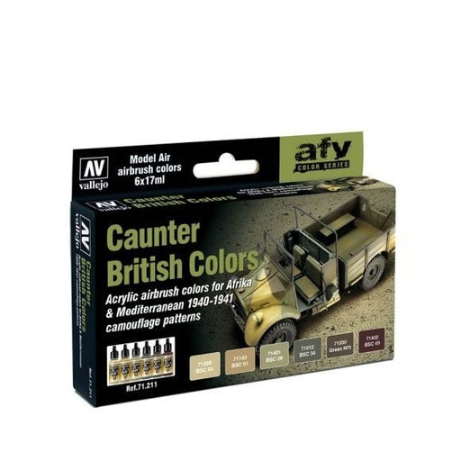 Vallejo AV71211 Model Air British Caunter Colors 1940-1941 6 Colour Set - Hobby City NZ (8938319642861)