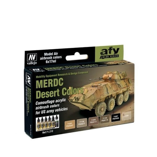 Vallejo AV71212 Model Air Merdc Desert Colors  6 Colour Set - Hobby City NZ (8938319708397)