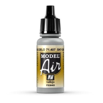 Vallejo AV71407 Model Air Sky Grey 17ml - Hobby City NZ (8938327572717)