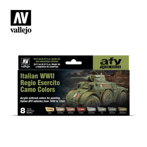 Vallejo AV71645 Model Air Italian Wwii Regio Esercito Camo Colors 1930-1944 8 Colour Set - Hobby City NZ (8938330849517)