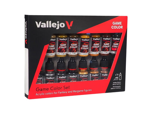 Vallejo AV72189 Game Colour Leather & Metal 16 Colour Set - Hobby City NZ (8938341466349)