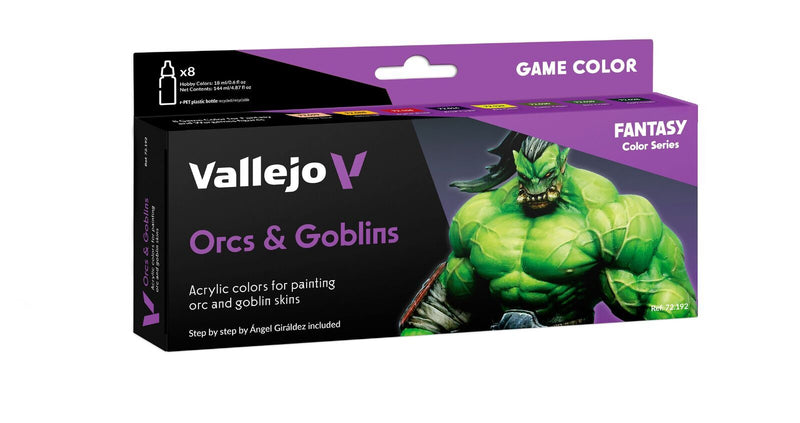 Vallejo AV72192 Game Colour Orcs & Goblins 8 Colour Set - Hobby City NZ (8938341761261)