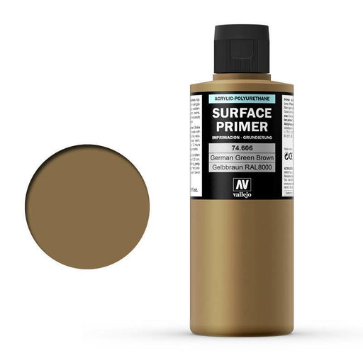 Vallejo AV74606 Surface Primer German Green Brown Ral8000 200ml - Hobby City NZ (8938362437869)