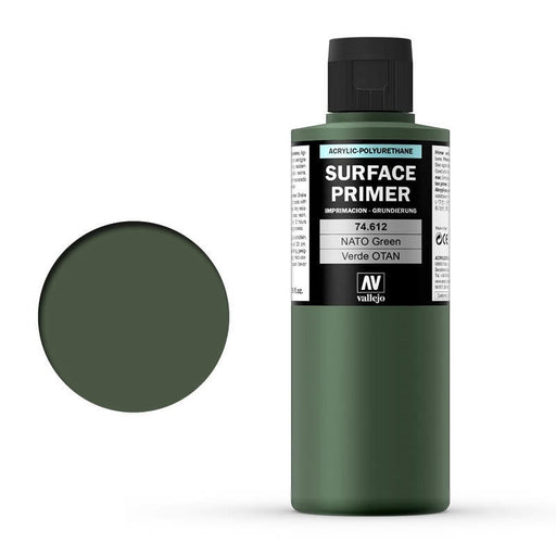 Vallejo AV74612 Surface Primer Nato  Green 200ml - Hobby City NZ (8938362929389)