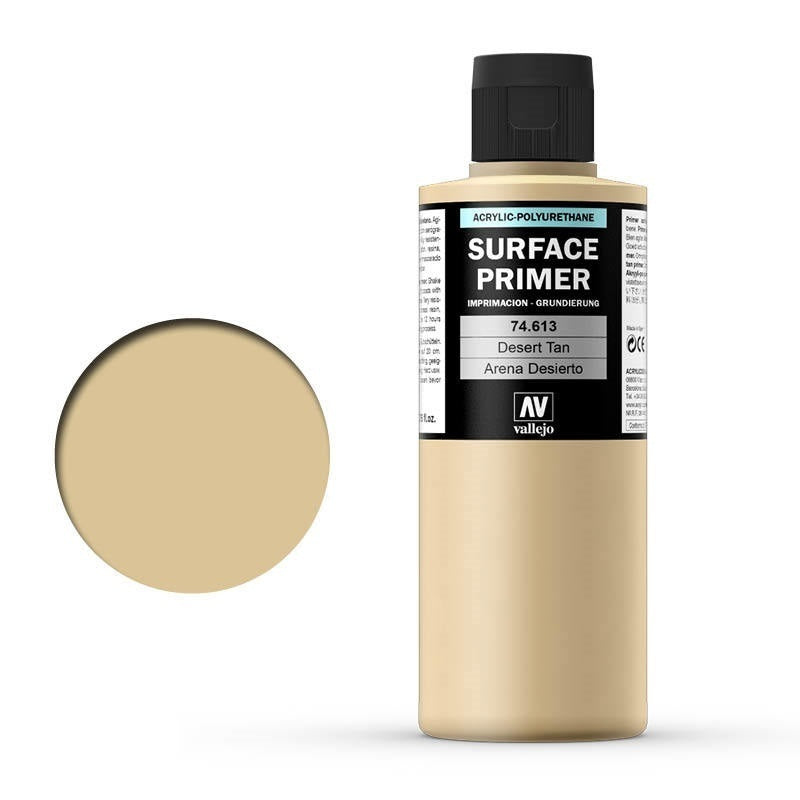 Vallejo AV74613 Surface Primer Desert Tan 200ml - Hobby City NZ (8938363191533)