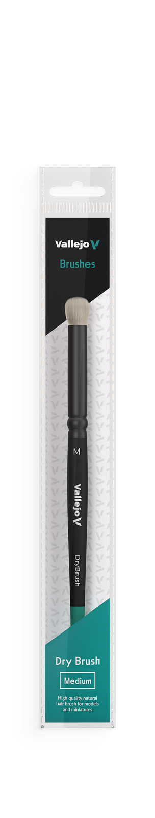 Vallejo B07002 Hobby Brushes: Dry Brush Natural Hair Medium - Hobby City NZ (8964718887149)