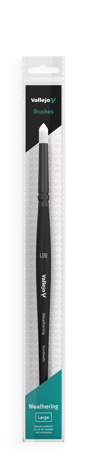 Vallejo B08003 Hobby Brushes: Weathering Round Synthetic Brush Large - Hobby City NZ (8964719804653)