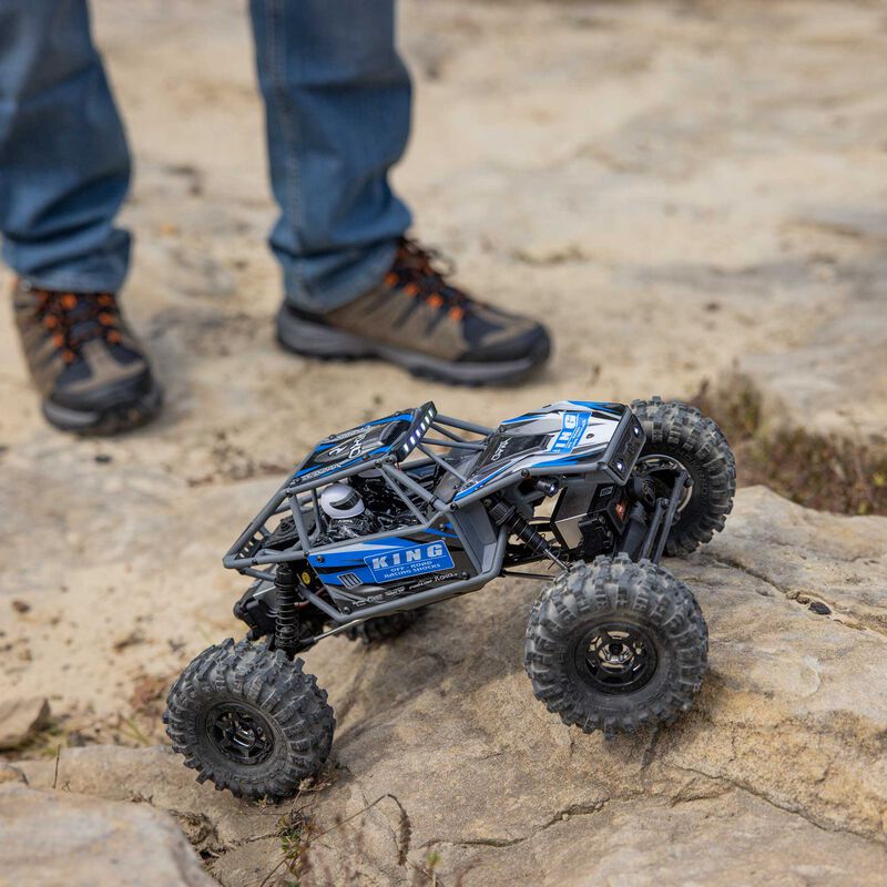Axial 1750T1 1/18 UTB18 Capra 4WS 4WD Trail Buggy RTR with Battery & Charger, Blue - AXI1750T1