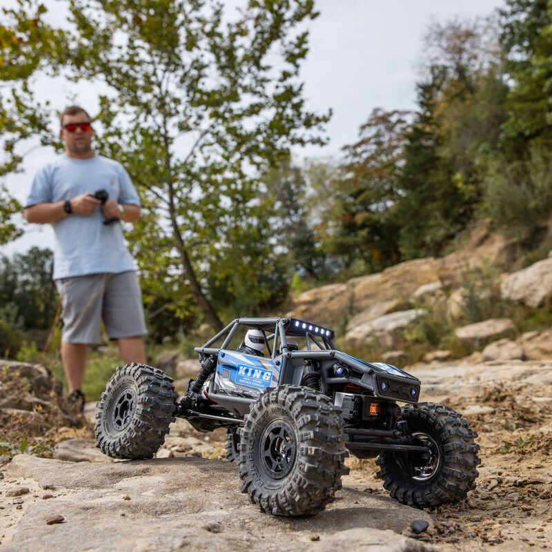 Axial 1750T1 1/18 UTB18 Capra 4WS 4WD Trail Buggy RTR with Battery & Charger, Blue - AXI1750T1