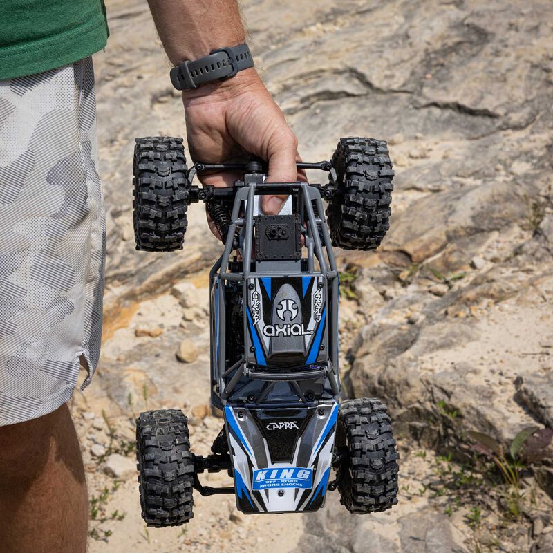 Axial 1750T1 1/18 UTB18 Capra 4WS 4WD Trail Buggy RTR with Battery & Charger, Blue - AXI1750T1