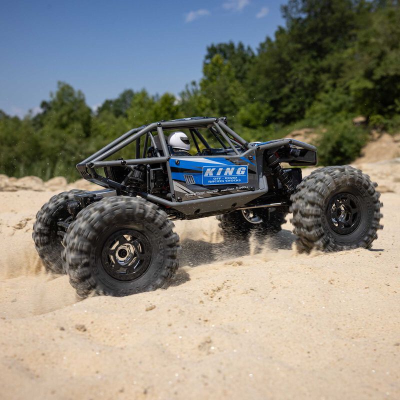 Axial 1750T1 1/18 UTB18 Capra 4WS 4WD Trail Buggy RTR with Battery & Charger, Blue - AXI1750T1