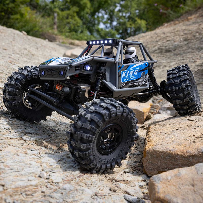 Axial 1750T1 1/18 UTB18 Capra 4WS 4WD Trail Buggy RTR with Battery & Charger, Blue - AXI1750T1
