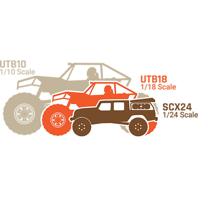 Axial 1750T1 1/18 UTB18 Capra 4WS 4WD Trail Buggy RTR with Battery & Charger, Blue - AXI1750T1