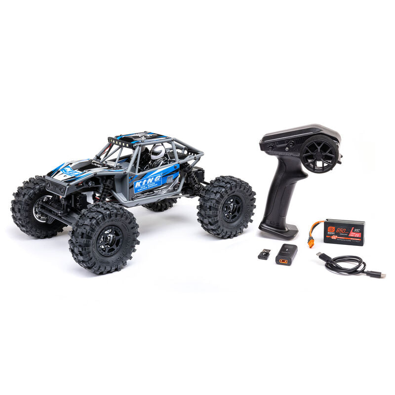Axial 1750T1 1/18 UTB18 Capra 4WS 4WD Trail Buggy RTR with Battery & Charger, Blue - AXI1750T1