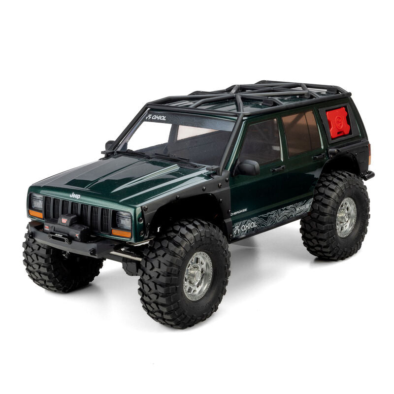 Axial 2037T1 1/10 SCX10 III Jeep Cherokee XJ 4X4 RTR Brushed Rock Crawler, Green - AXI-2037T1