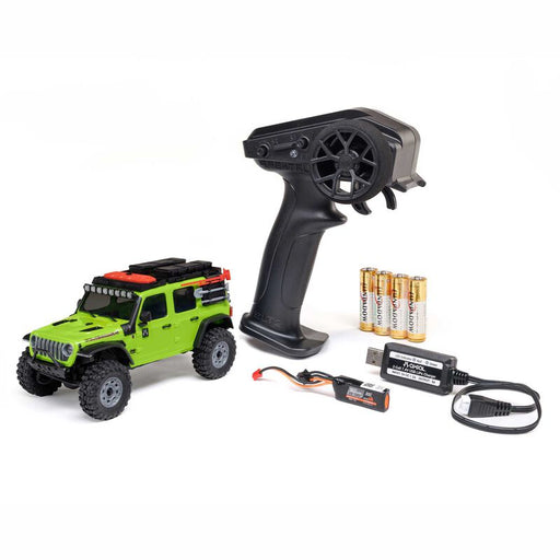 Axial AXI-2261T1 1/30 SCX30 Jeep Wrangler JLU 4X4 RTR Brushed Rock Crawler (Battery & Charger Included), Green (9250457256173)