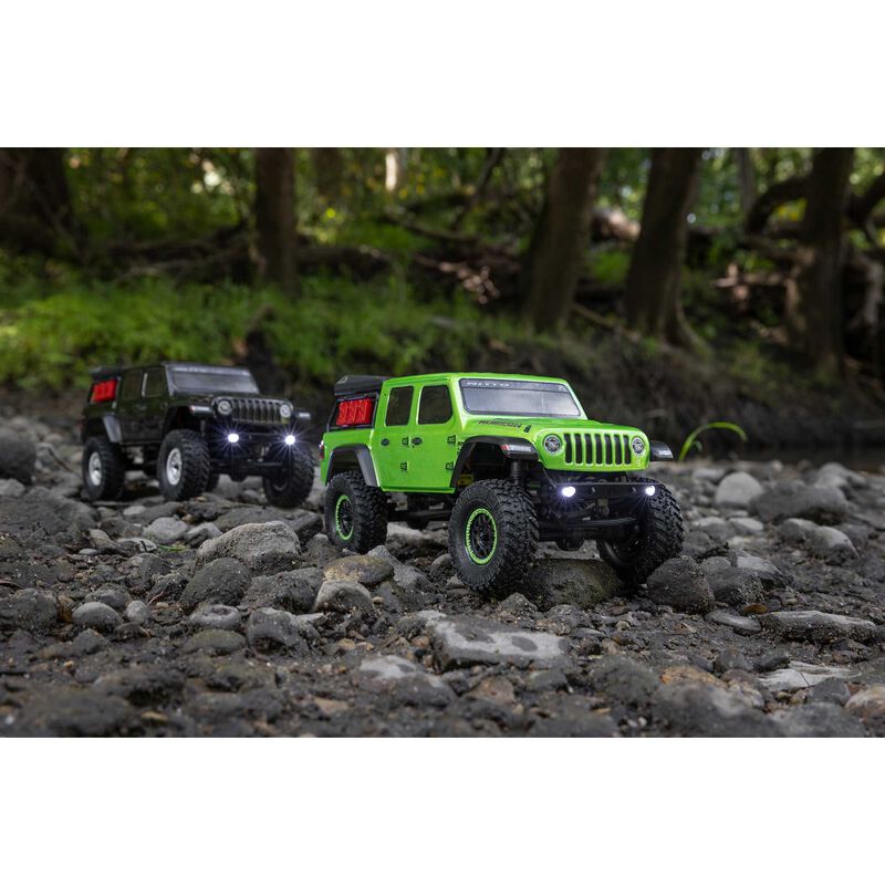 Axial AXI00005V2T3 1/24 SCX24 Jeep JT Gladiator 4X4 RTR Brushed Rock Crawler (Battery & Charger Included), Green (9250457583853)