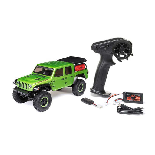 Axial AXI00005V2T3 1/24 SCX24 Jeep JT Gladiator 4X4 RTR Brushed Rock Crawler (Battery & Charger Included), Green (9250457583853)