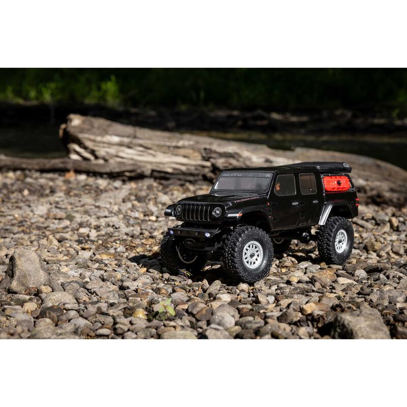 Axial AXI00005V2T5 1/24 SCX24 Jeep JT Gladiator 4X4 RTR Brushed Rock Crawler (Battery & Charger Included), Black - Hobby City NZ