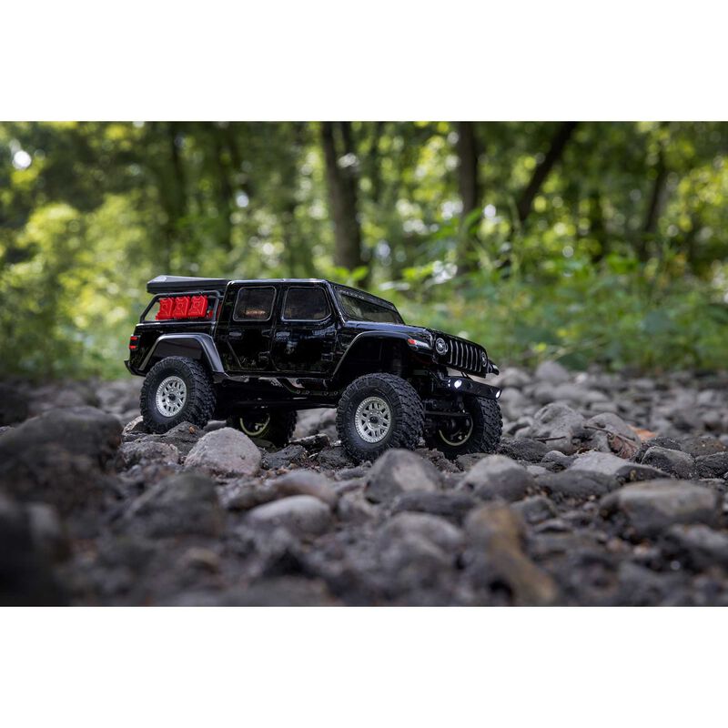 Axial AXI00005V2T5 1/24 SCX24 Jeep JT Gladiator 4X4 RTR Brushed Rock Crawler (Battery & Charger Included), Black - Hobby City NZ
