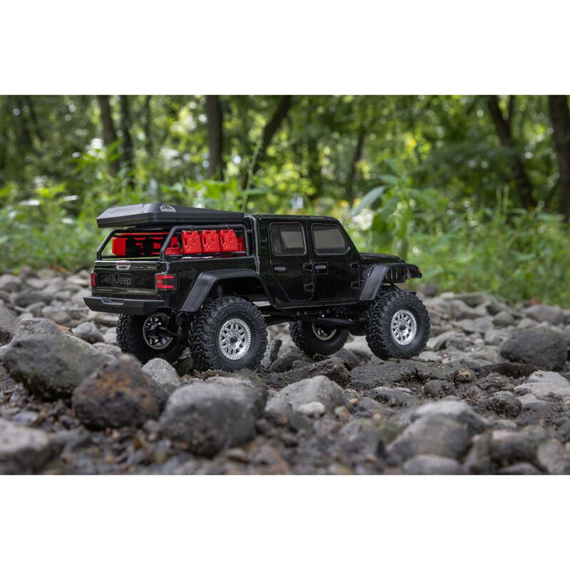 Axial AXI00005V2T5 1/24 SCX24 Jeep JT Gladiator 4X4 RTR Brushed Rock Crawler (Battery & Charger Included), Black - Hobby City NZ