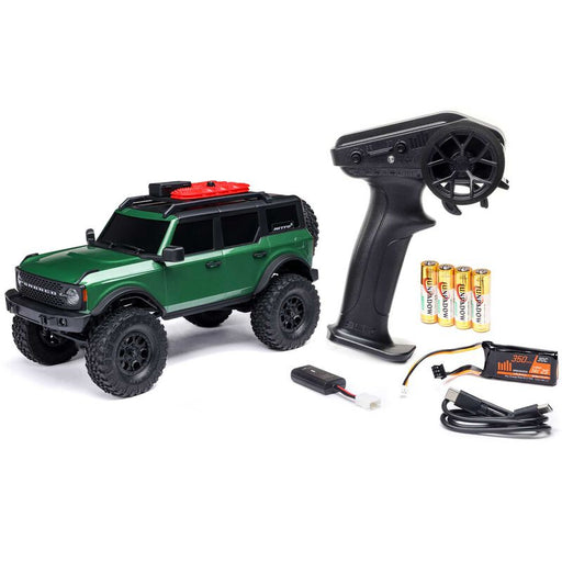 Axial AXI00006V2T5 1/24 SCX24 Ford Bronco 4X4 RTR Brushed Rock Crawler (Battery & Charger Included), Green (9250457944301)