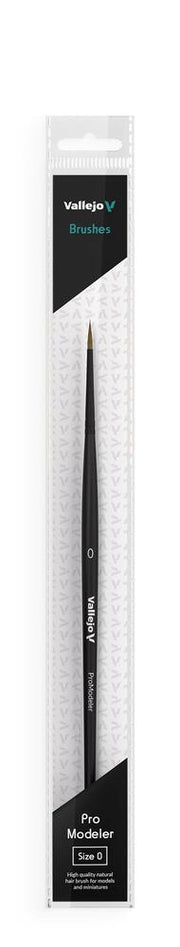 Vallejo AVB01000 Brush - Pro Modeler - Natural Hair Round Brush No. 0 - Hobby City NZ (9004813025517)