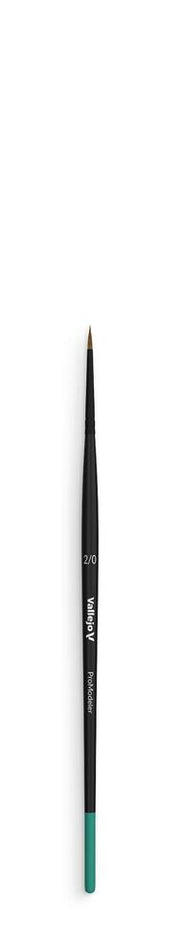 Vallejo AVB01020 Brush - Pro Modeler - Natural Hair Round Brush No. 2/0 - Hobby City NZ (9004813222125)
