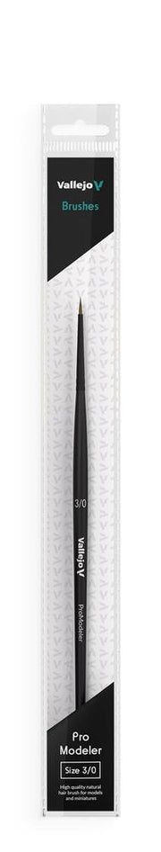 Vallejo AVB01030 Brush - Pro Modeler - Natural Hair Round Brush No. 3/0 - Hobby City NZ (9004813320429)