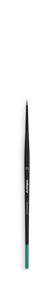 Vallejo AVB01030 Brush - Pro Modeler - Natural Hair Round Brush No. 3/0 - Hobby City NZ (9004813320429)