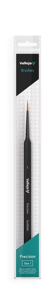 Vallejo AVB03001 Brush - Precision - Round Synthetic Brush, Triangular Handle No. 1 - Hobby City NZ (9004814205165)