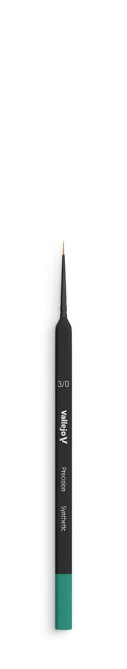 Vallejo AVB03030 Brush - Precision - Round Synthetic Brush, Triangular Handle No. 3/0 - Hobby City NZ (9004814303469)