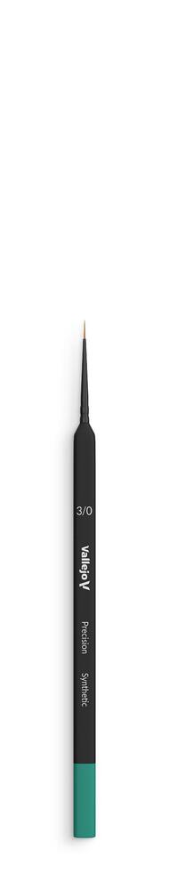 Vallejo AVB03030 Brush - Precision - Round Synthetic Brush, Triangular Handle No. 3/0 - Hobby City NZ (9004814303469)
