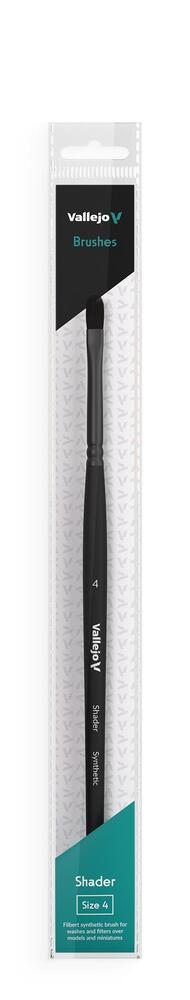 Vallejo AVB06004 Brush - Shader - Filbert Shader Flat Synthetic Brush No. 4 - Hobby City NZ (9004814958829)