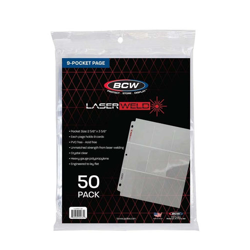 BCW / Monster 1-LWP9T-50 9 Pocket Protective Pages Laserweld (50 CT. PACK) (9003861999853)