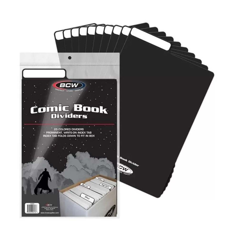BCW / Monster 1-CD-BLK Comic Divider Pack 25ct Black (9003857641709)