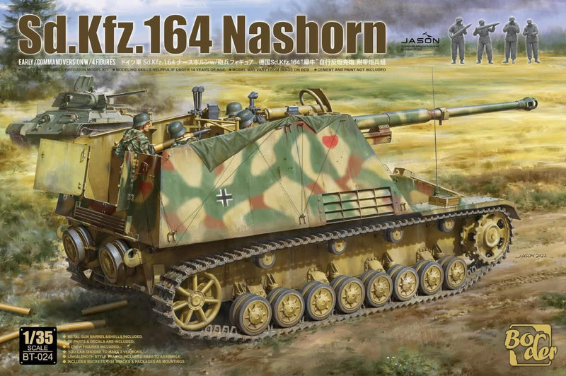 Border Model BT024 1/35 Sd.Kfz. 164 Nashorn Early/Command w/4 figures