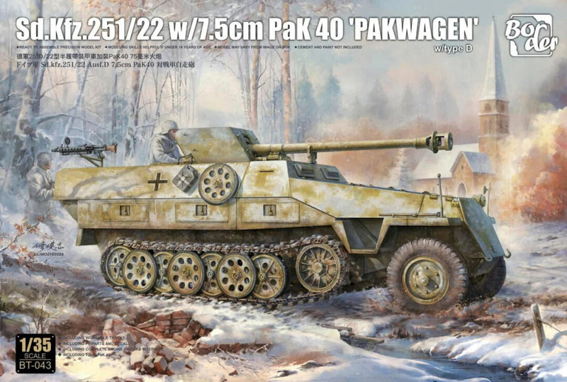 Border Model BT043 1/35 Sd.Kfz.251/22 w 7.5cm PaK 40 Pakwagen