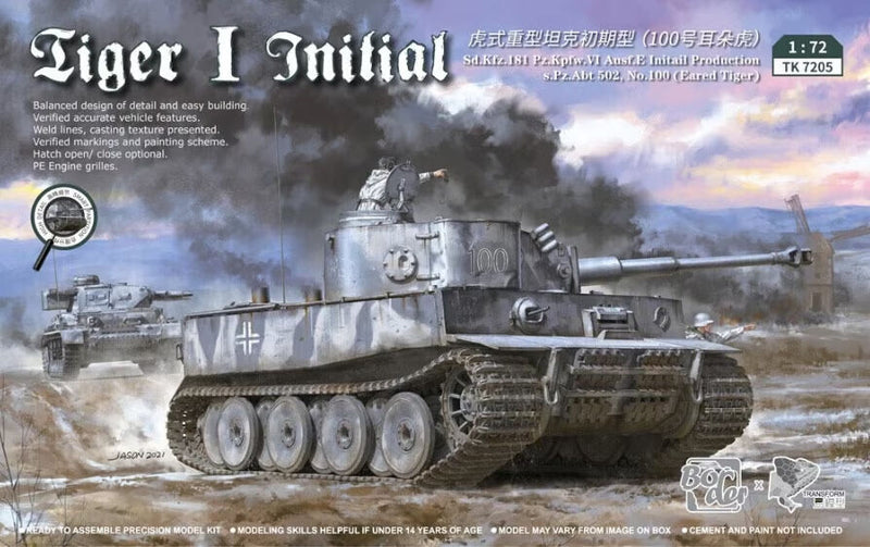 Border Model TK7205 1/72 Tiger I Initial Sd.Kfz.181 Pz.pfw.VI Ausf.E