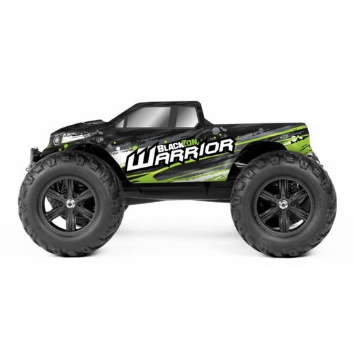 BlackZon 540075 1/12 2WD Warrior MT Electric Monster Truck RTR - Black/Green (8278361702637)