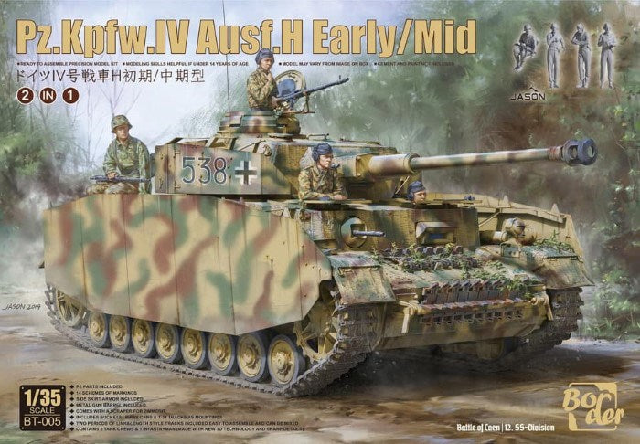 Border Model BT005 1/35 Panzer IV H Early/Mid (w/ 4 Tank Crew) 2 in 1