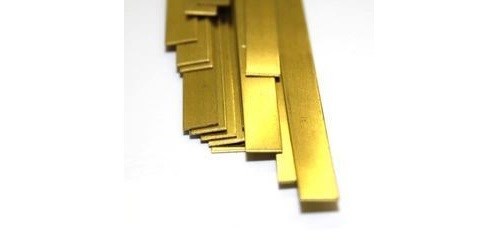 K&S 8239 Brass Strip 0.025 x 2 x 12" - 1 Piece - Hobby City NZ