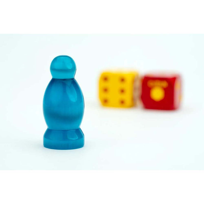 MDG MDG11104 CATAN Premium Robber & Metal Dice SetCats Eye Aquamarine (9003854692589)