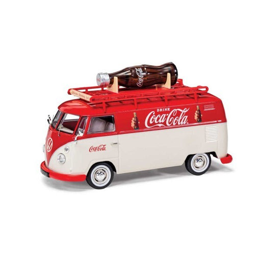 Corgi CC02740 1/43 Volkswagen Campervan Type 2 (T1) Split Screen w/Giant Coke Bottle - Coca-Cola (8176229122285)